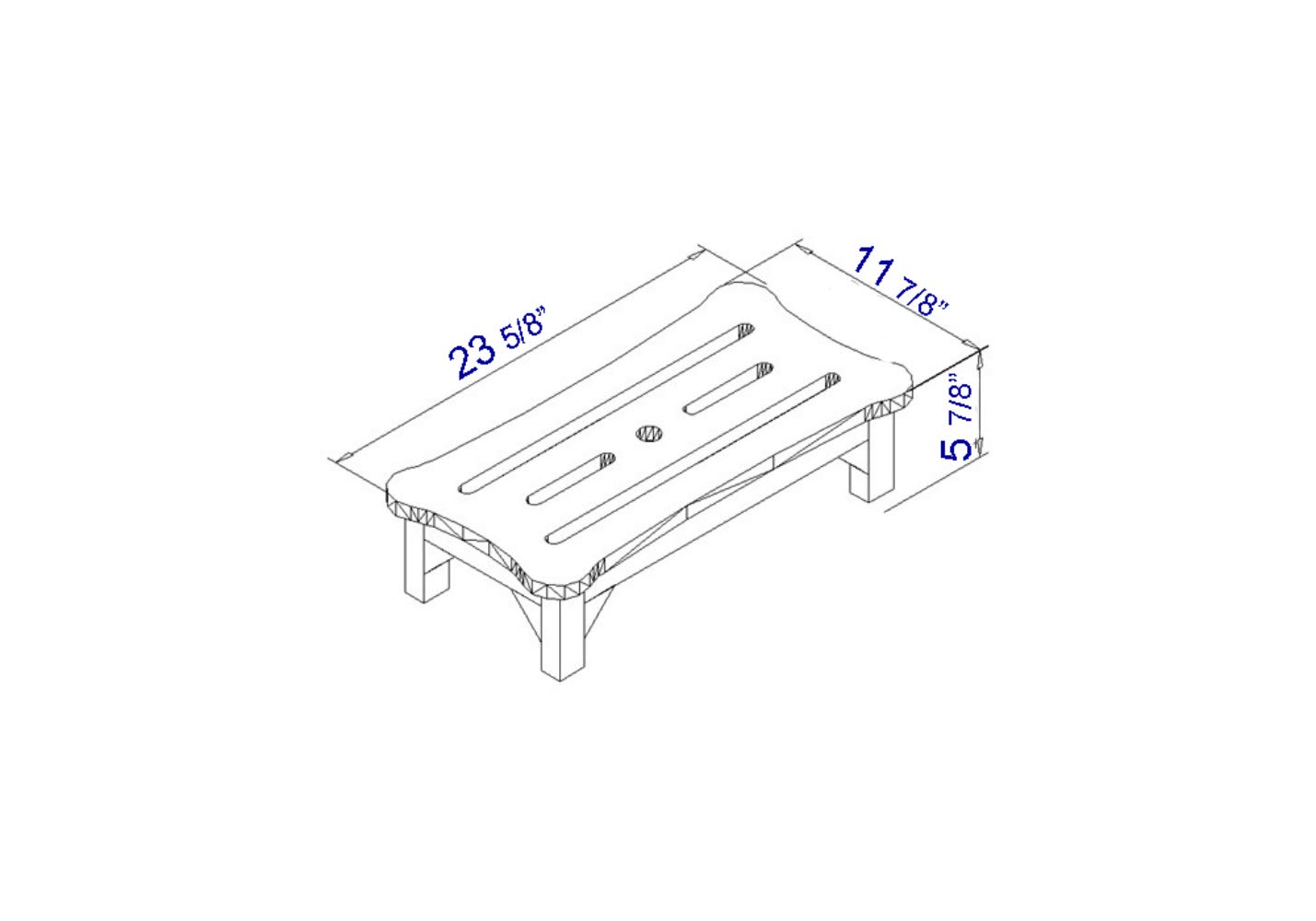 ALFI brand AB4408 24-Inch Solid Wood Stepping Stool for Easy Access