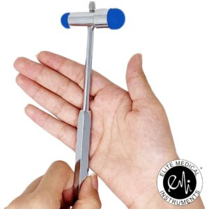 EMI Buck Neurological Reflex Testing Medical Hammer - Comes with Needle and Brush (Royal)