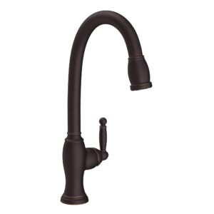 newport brass 2510-5103 nadya single handle kitchen faucet with pull-down spray, venetian bronze