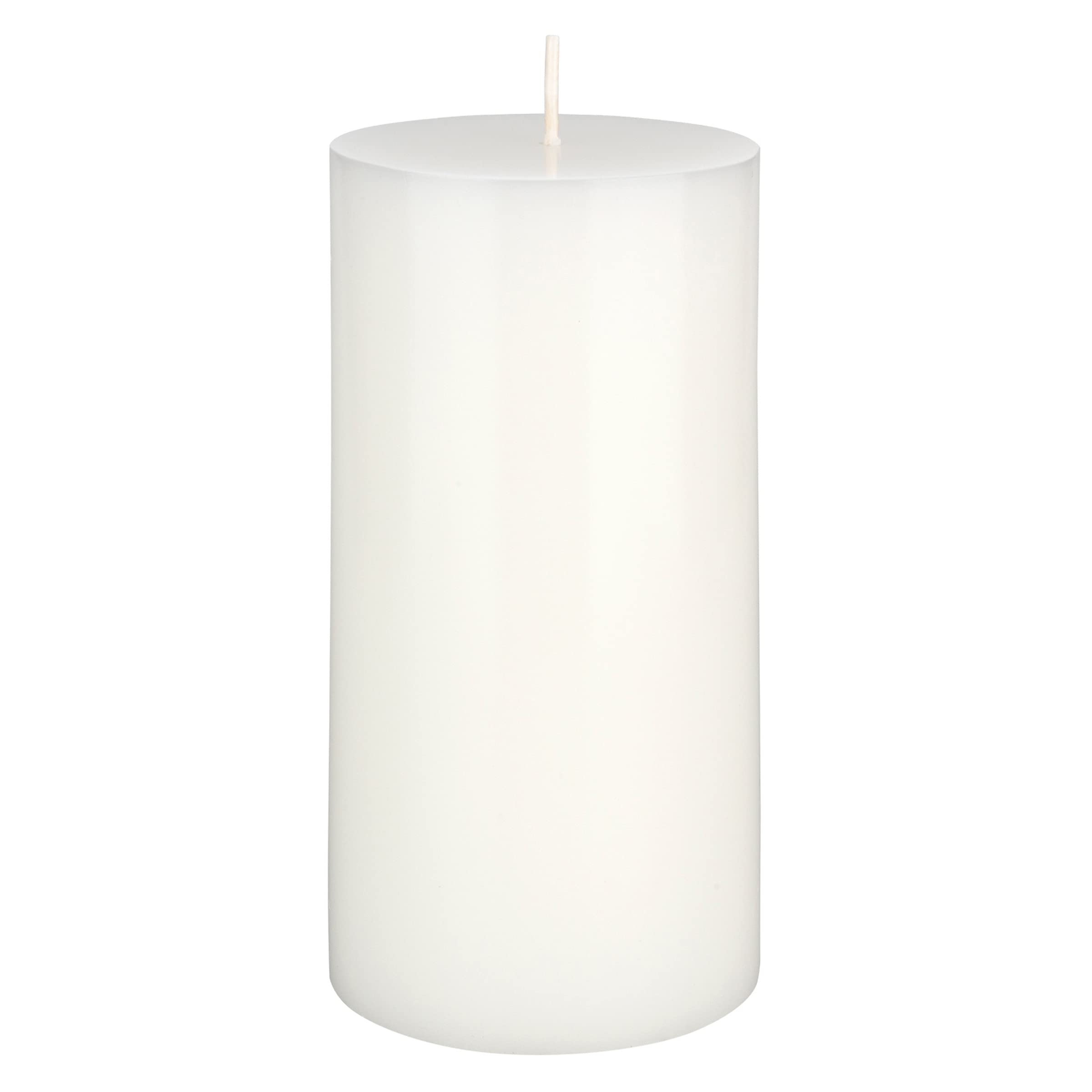 Mega Candles 1 pc Unscented White Round Pillar Candle, Hand Poured Premium Wax Candles 3 Inch x 6 Inch, Home Décor, Wedding Receptions, Baby Showers, Birthdays, Celebrations, Party Favors & More