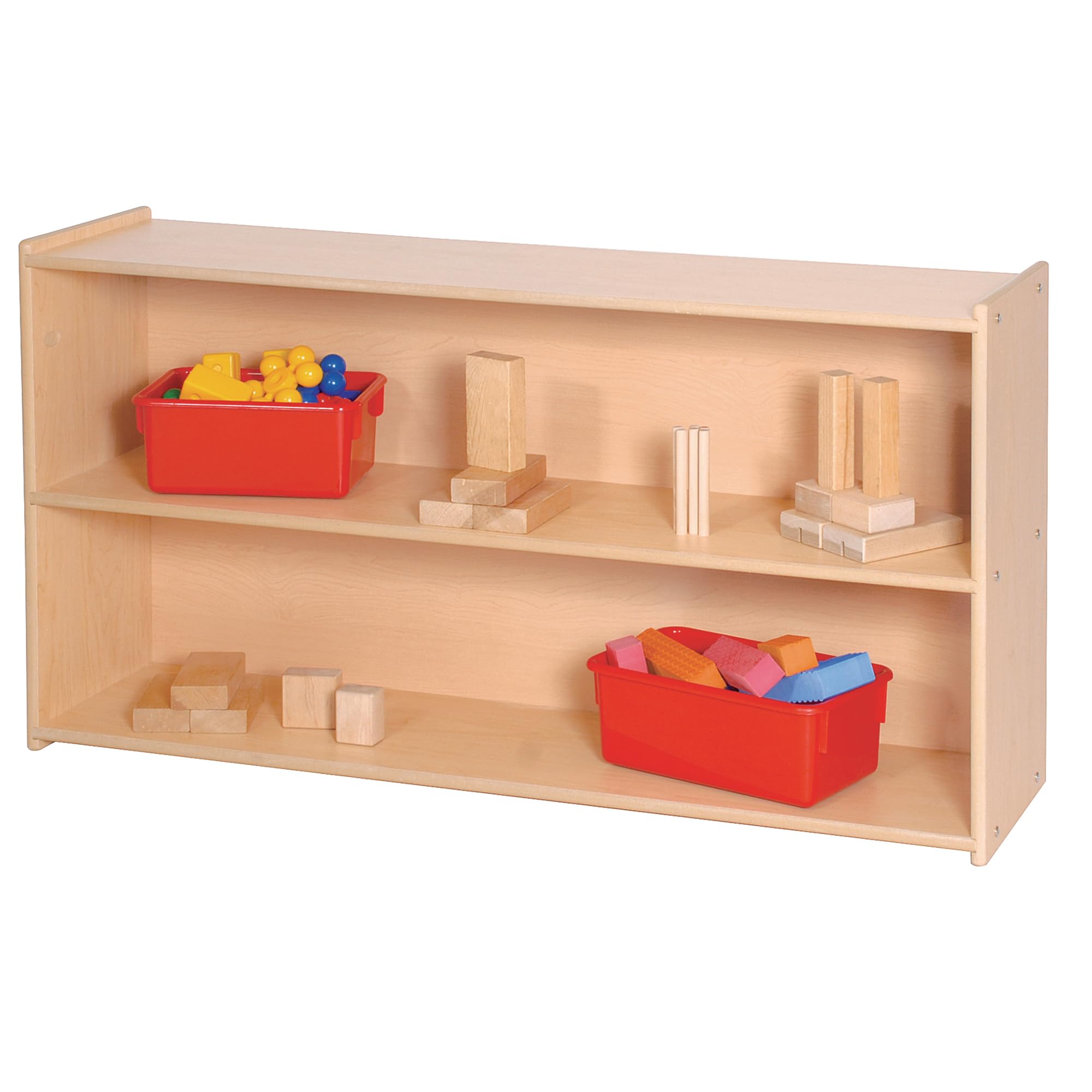 Children's Factory Angeles Value Line 2-Shelf Storage, ANG7173, Classroom Organization, Kids Toy Organizer, Playroom, Daycare & Preschool Book Shelves