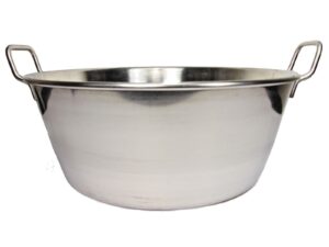 cazo para carnitas 16" stainless steel heavy duty acero inoxidable wok comal fry mexican style