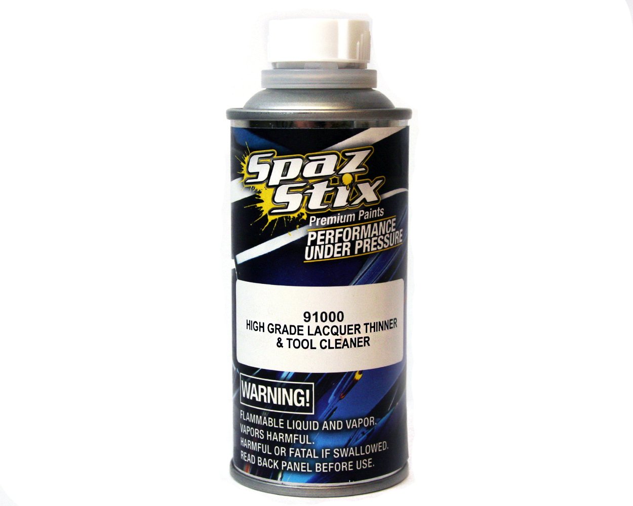 Spaz Stix High Grade Lacquer Thinner and Tool Cleaner, 6-Ounce