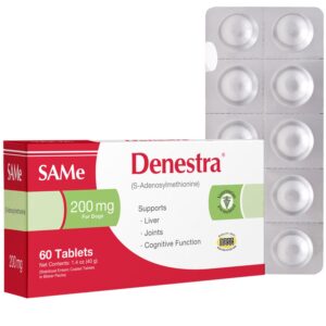 Denestra Same for Dogs - Supports Liver, Joints & Cognitive Function - Detoxication Cleansing Liver - Antioxidants - Veterinarian Formulated - 200Mg - 180 Tablets