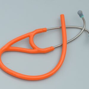 Replacement Tube (dual lumen binaurals) fits ALL leading brand single-head Cardiology Stethoscopes T72 ORANGE