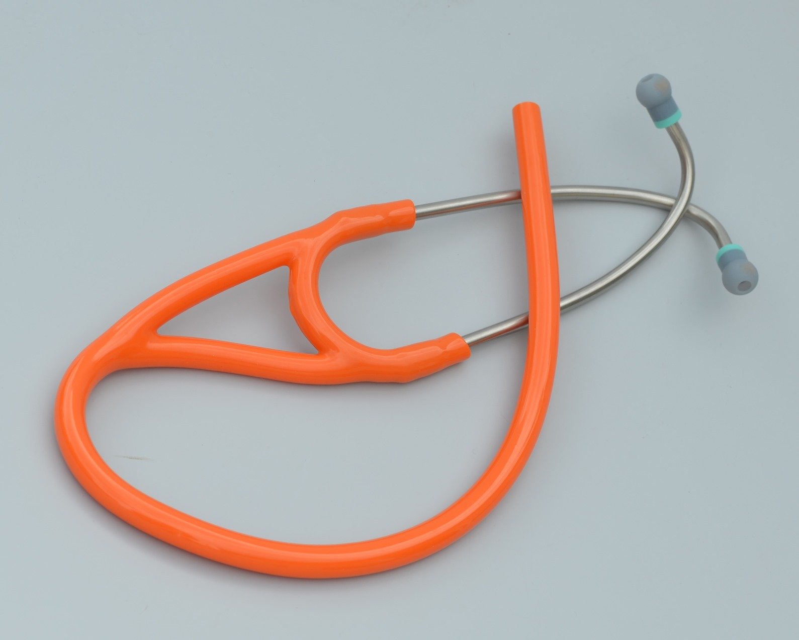 Replacement Tube (dual lumen binaurals) fits ALL leading brand single-head Cardiology Stethoscopes T72 ORANGE