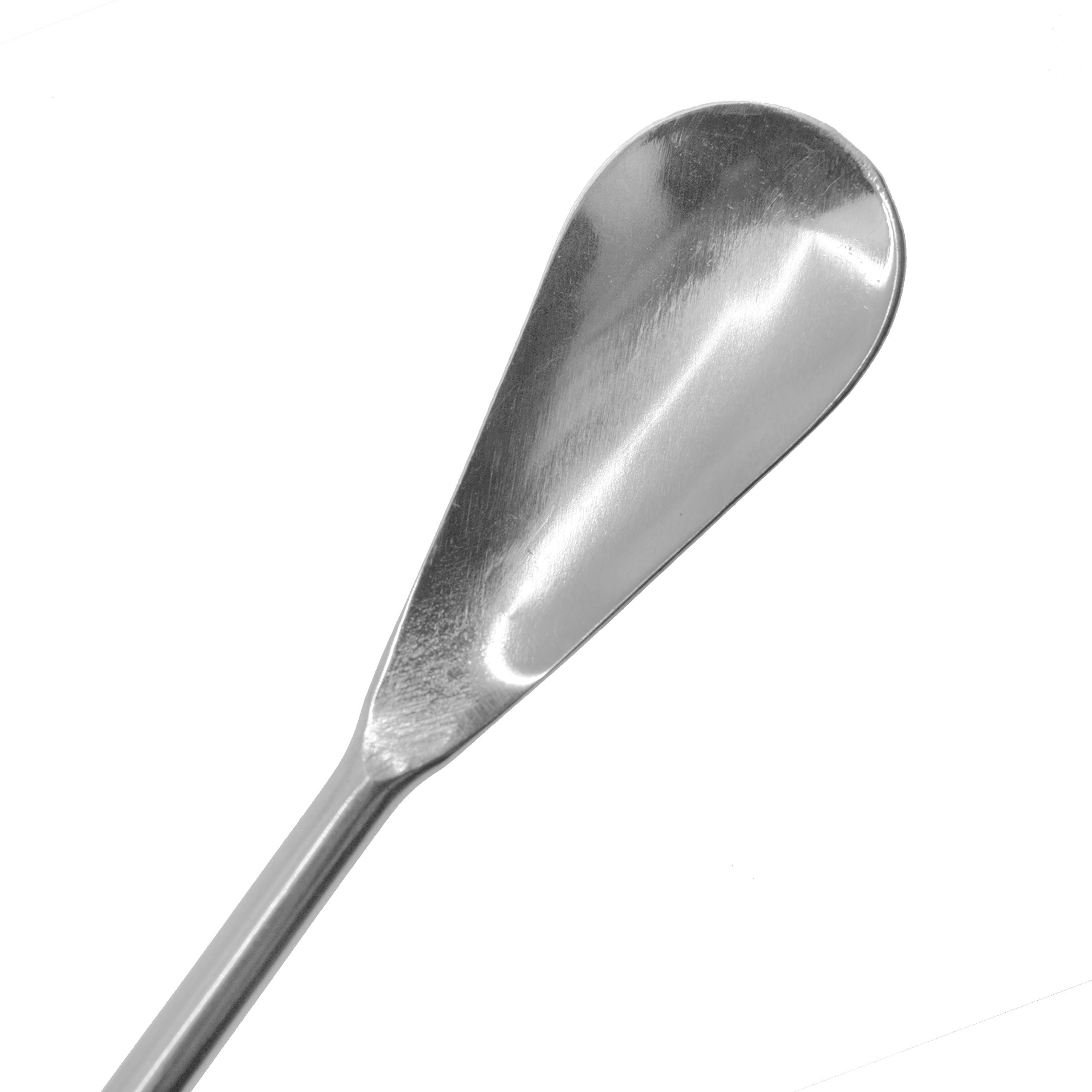 EISCO 6PK Lab Spatula Spoon, 9" - Stainless Steel, Polished - One 0.35" Flat End, One 0.75" Scoop End - Scoopula