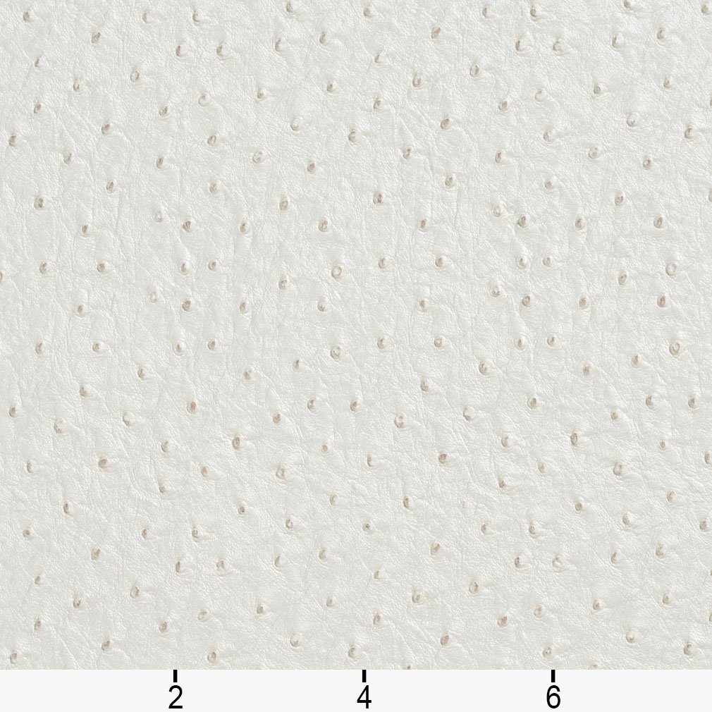 G017 White Emu Ostrich Faux Leather Vinyl by The Yard from Mitchell Faux Leathers