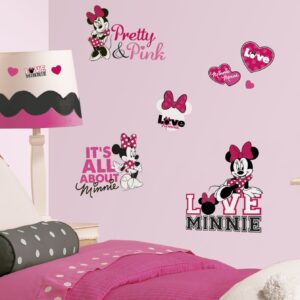 RoomMates RMK2180SCS Wall Decal, 10 inch x 18 inch, Loves Pink