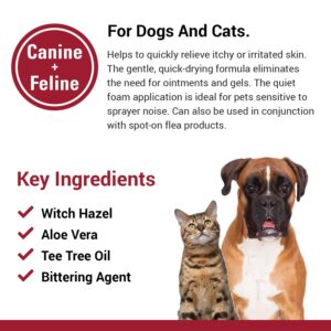 Vet Classics Allergy Hot Spot Foam for Dogs and Cats – Pet Spray for Hot Spots, Itchy, Irritated Skin – Includes Aloe Vera – Quiet Pet Foam for Sensitive Skin, Quick-Drying – 8 Oz.