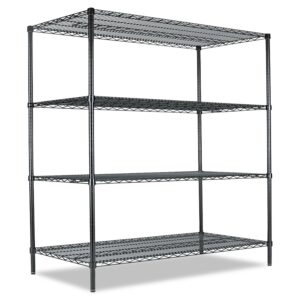 alera all-purpose wire shelving starter kit, 60 by 24 by 72-inch, green