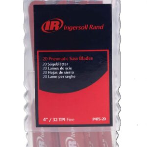 Ingersoll Rand P4FS-20 Air Reciprocating Saw Blades, 20 Pack, 4” 32 TPI Fine for Standard 1/2" Shank Air Reciprocating Saws, Bi-metal Technology, High Speed Steel, New Tooth Profile