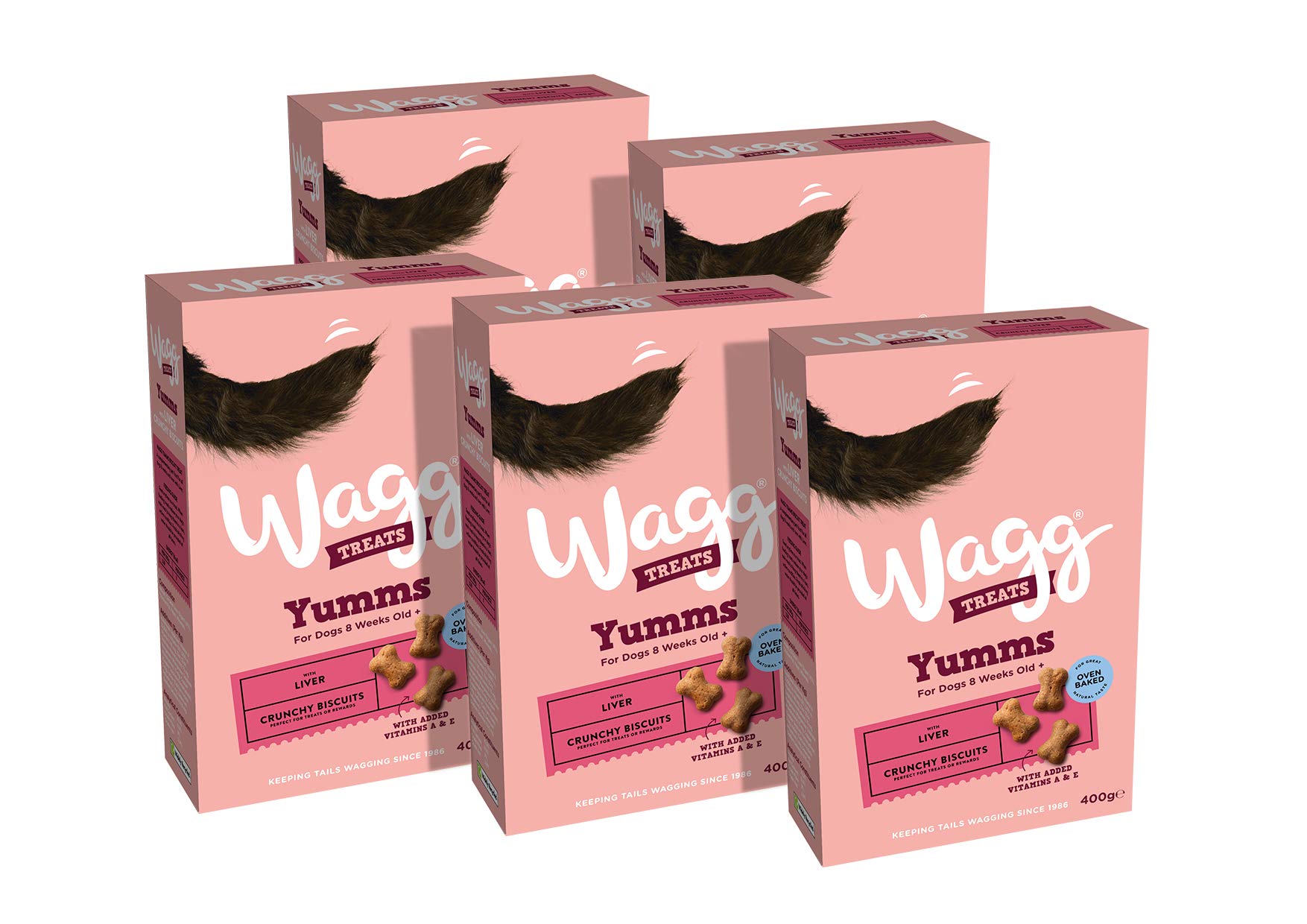 Wagg'mmms Dog Biscuits With Liver 400 g (Pack of 5)