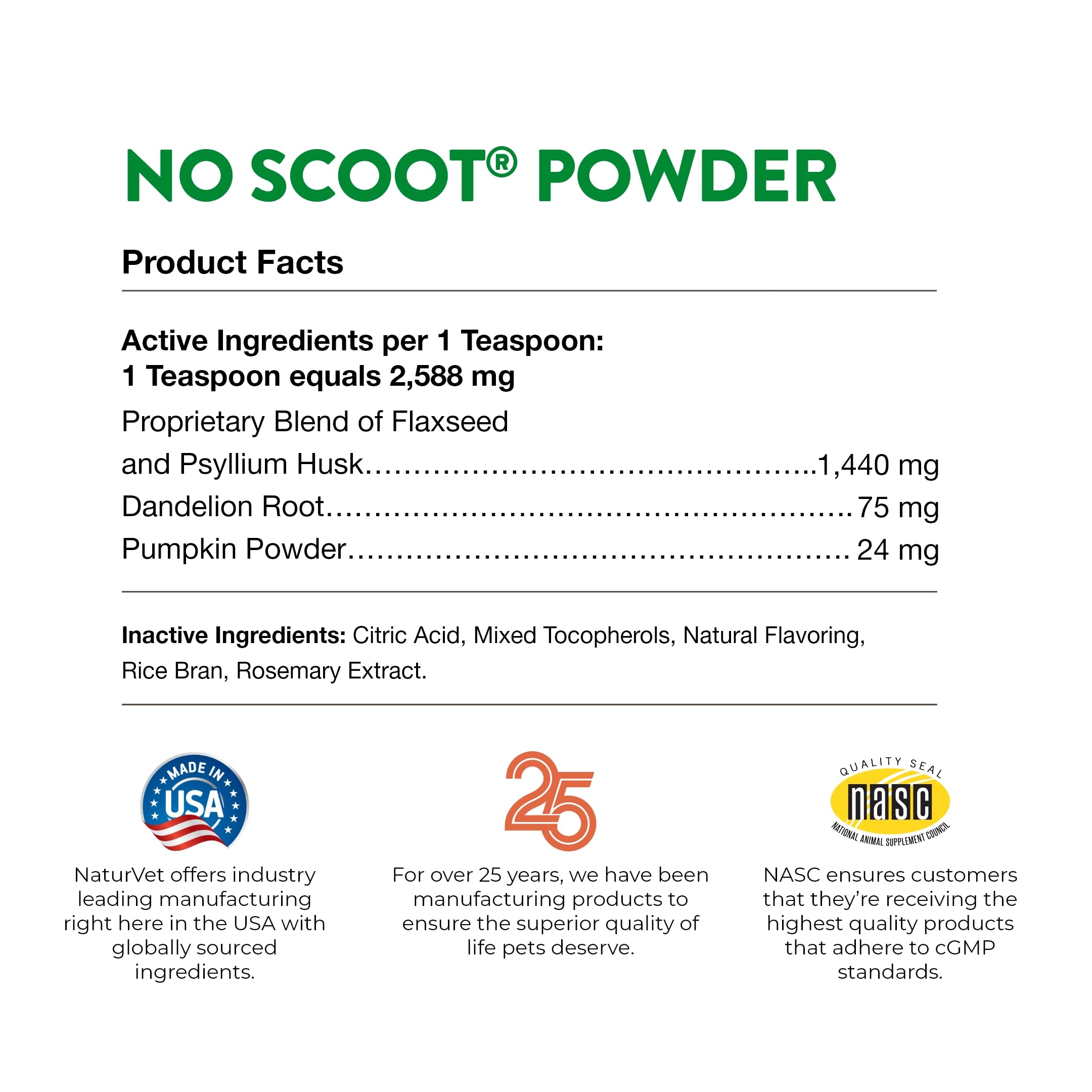 NaturVet - No Scoot for Dogs - Plus Pumpkin - Supports Healthy Anal Gland & Bowel Function - Enhanced with Beet Pulp & Psyllium Husk (5.4oz Powder)