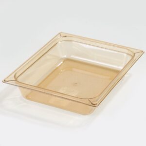 Carlisle FoodService Products 10420B13 StorPlus High Heat Food Pan, 2.5" Deep, Half Size, Amber