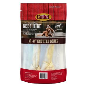 Cadet Premium Grade Beef Hide for Dogs, Rawhide Long Lasting Dog Chews, Chips, Curls & Rolls for Small/Medium/Large Dogs