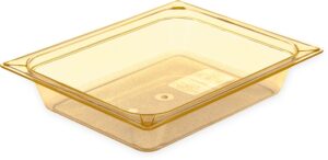 carlisle foodservice products 10420b13 storplus high heat food pan, 2.5" deep, half size, amber