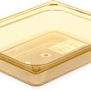 Carlisle FoodService Products 10420B13 StorPlus High Heat Food Pan, 2.5" Deep, Half Size, Amber