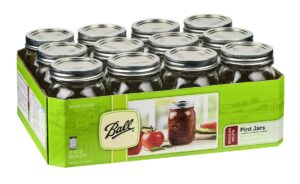 ball 16oz mason jars regular mouth,12-pack, clear