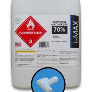 Isopropyl Alcohol 70% - 5 Gallons of High Purity IPA - Includes One Spigot- Made in USA - HDPE Pail