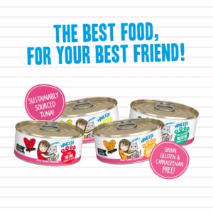 Weruva Best Feline Friend (B.F.F.), Batch 'O Besties Variety Pack, Wet Cat Food, 5.5oz Can (Pack of 8)