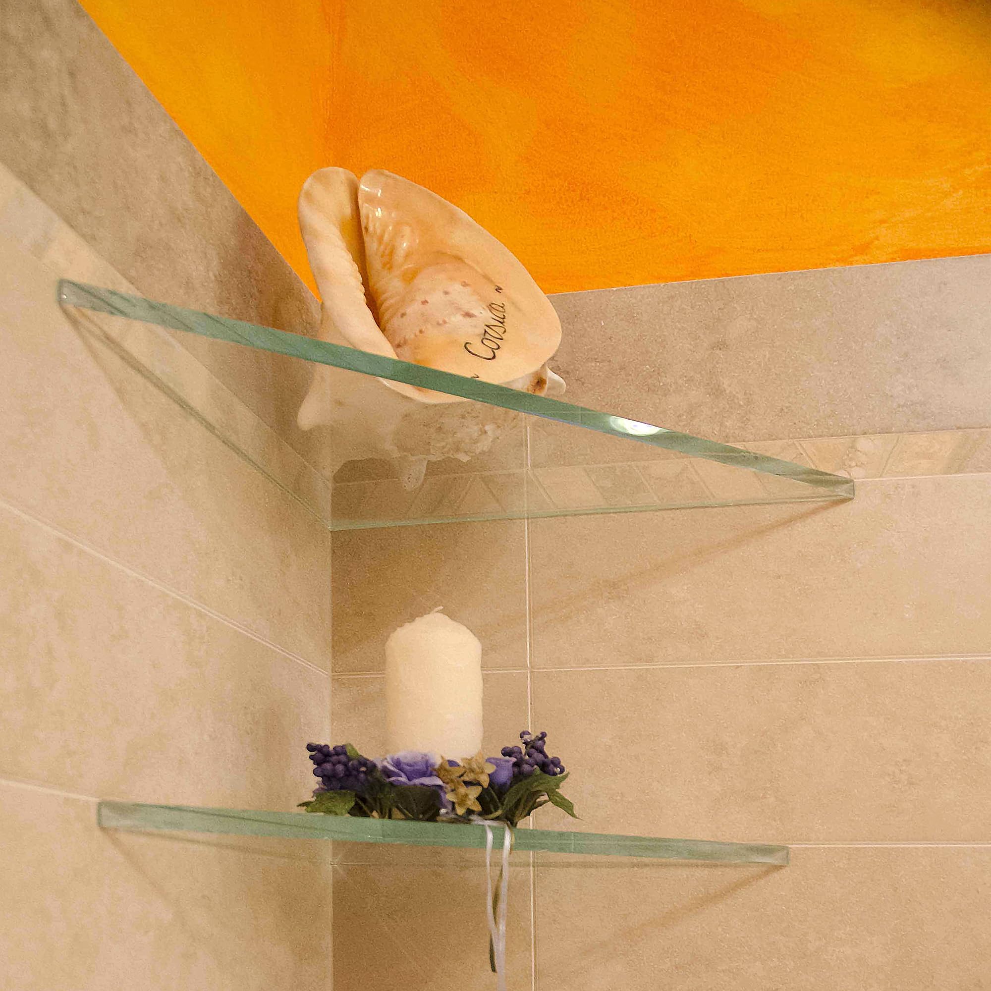 Dulles Glass 16" x 16" Triangle Glass Shelf - Shelf Only - Tempered - 3/8" Thick - Flat Polished Glass