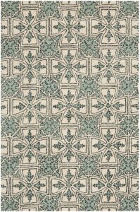 safavieh chatham collection accent rug - 4' x 6', light blue & ivory, handmade wool, ideal for high traffic areas in entryway, living room, bedroom (cht716a)