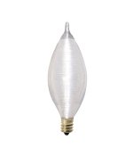 bulbrite 430060 - 10pk - 60w - c11 - e12 base - 130v - 2600k - 4,000hrs - satin - spunlite incandescent chandelier bulbs