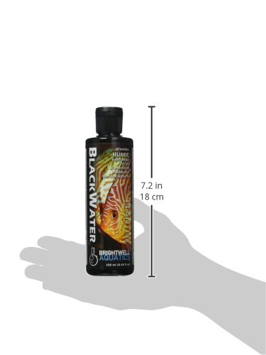 Brightwell Aquatics Blackwater Water Conditioner with Humic Substances for All Planted and Blackwater Biotope Aquariums, 250-ml (BWR250)