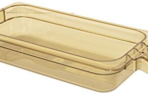 Carlisle FoodService Products 30860HH13 StorPlus High Heat Food Pan With 2 Handles, 2.5" Deep, Third Size, Amber