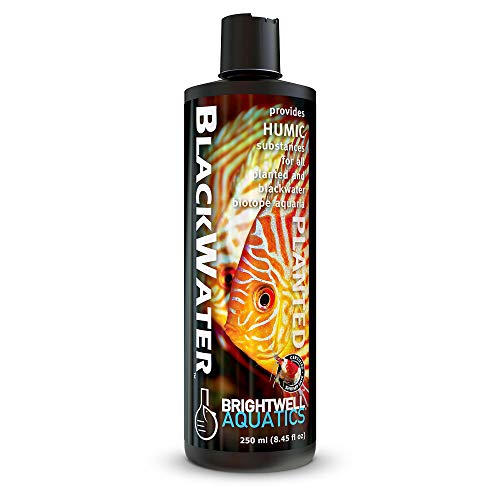 Brightwell Aquatics Blackwater Water Conditioner with Humic Substances for All Planted and Blackwater Biotope Aquariums, 250-ml (BWR250)