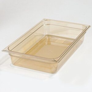 Carlisle FoodService Products 10401B13 StorPlus High Heat Food Pan, 4" Deep, Full Size, Amber