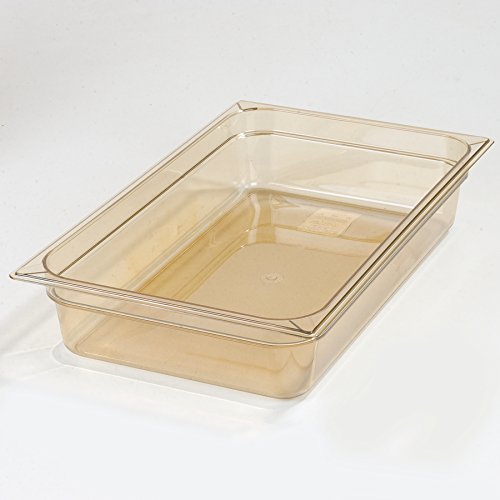 Carlisle FoodService Products 10401B13 StorPlus High Heat Food Pan, 4" Deep, Full Size, Amber