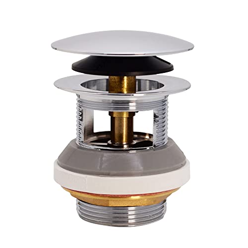 Westbrass D98R-26 1-1/2-Inch NPSM Coarse Thread Integrated Overlfow ADA Approved Tip-Toe Bath Drain