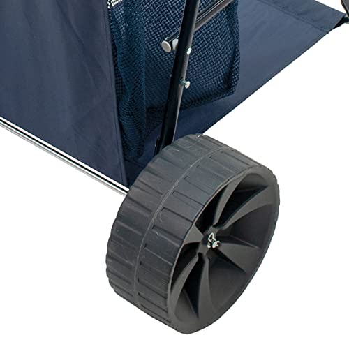 Rio Beach Wonder Wheeler II Wide Utility, Lawn, and Beach Cart, Navy