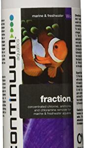 Continuum Aquatics Fraction - Concentrated Water Conditioner Instantly Removes Chlorine, Ammonia, and Chloramine in Marine Saltwater and Freshwater Aquariums 125-ml