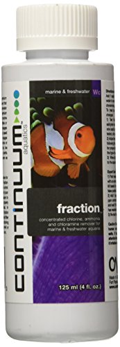 Continuum Aquatics Fraction - Concentrated Water Conditioner Instantly Removes Chlorine, Ammonia, and Chloramine in Marine Saltwater and Freshwater Aquariums 125-ml