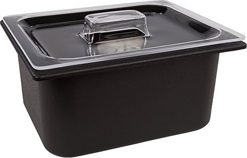 Carlisle FoodService Products CM110103 Coldmaster Insulated Food Pan, 1/2 Size, 6 quart, Black