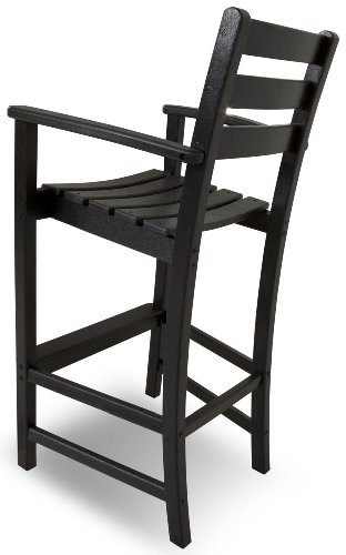 Trex Outdoor Furniture TXS119-1-CB Monterey Bay 5-Piece Bar Set, Charcoal Black