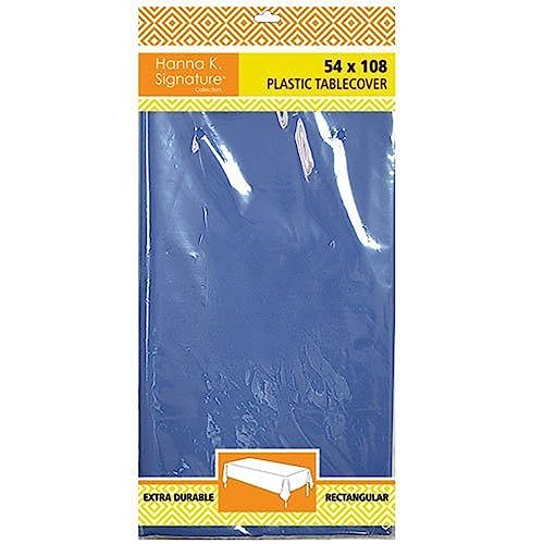 Hanna K. Signature Collection Plastic Rectangular 54"x108" | Blue | 1 Pc Table Cover