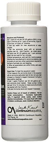 Continuum Aquatics Fraction - Concentrated Water Conditioner Instantly Removes Chlorine, Ammonia, and Chloramine in Marine Saltwater and Freshwater Aquariums 125-ml