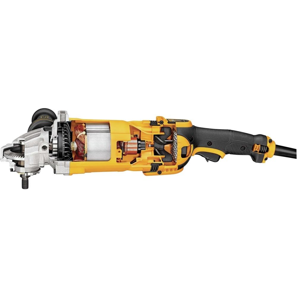 DEWALT Angle Grinder, 9-Inch, 4.9-HP, 6,500 RPM, With Dust Ejection System, Corded (DWE4599N)