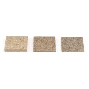 The Felt Store F-3 Industrial Felt Square Sample Bags 3 inch x 3 inch Felt Material in 1/8", 1/4", 1/2" Thickness – 3 Pcs