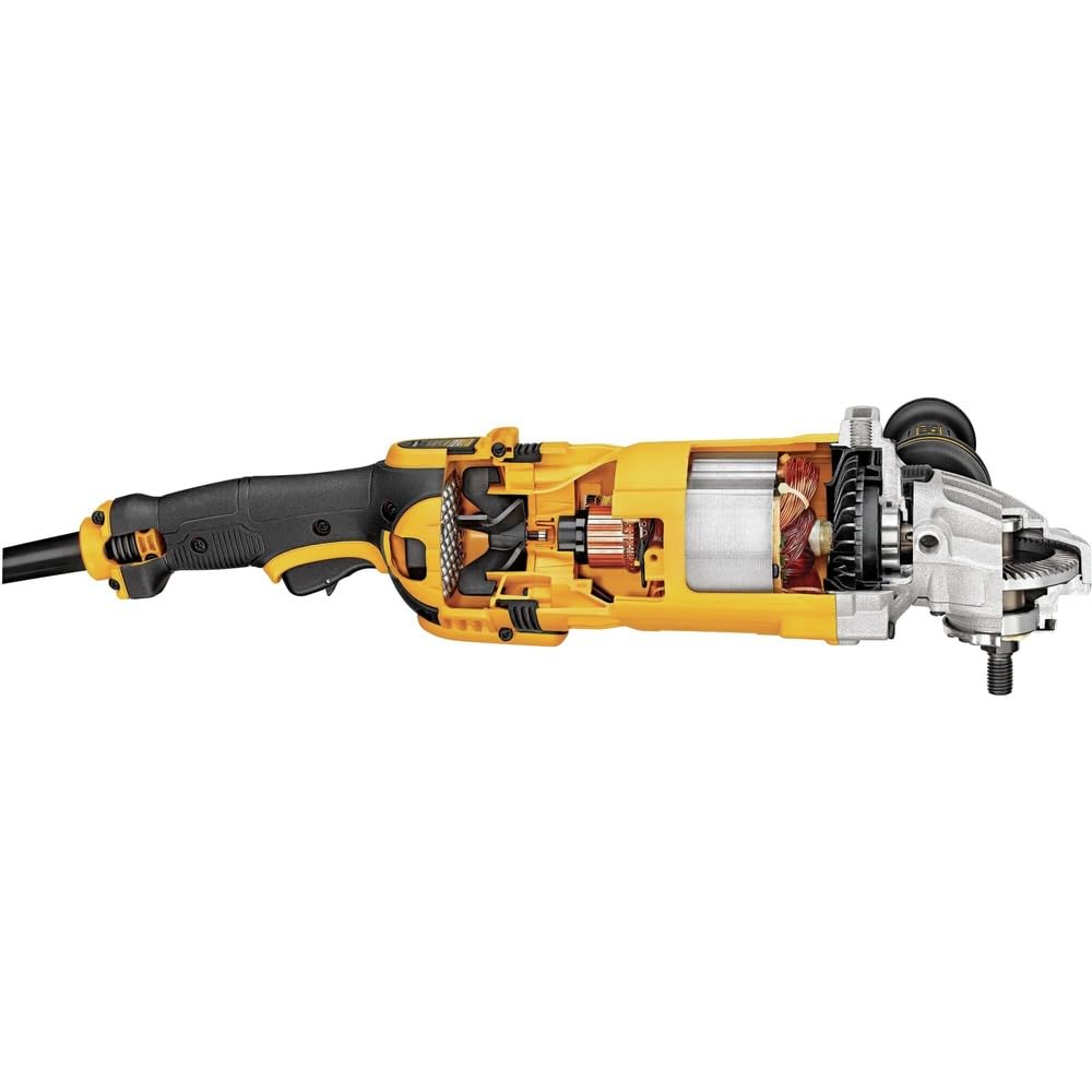 DEWALT Angle Grinder, 9-Inch, 4.9-HP, 6,500 RPM, With Dust Ejection System, Corded (DWE4599N)