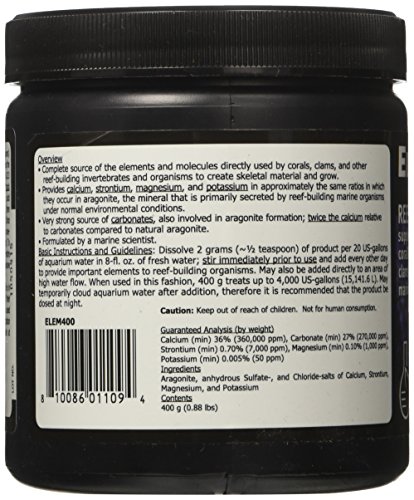 Brightwell Aquatics Elemental - Reef Building Supplement for Coralline Algae, Corals, Clams & Other Marine Invertebrates, 400-g