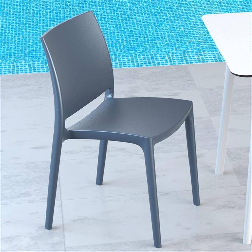 Compamia Maya Patio Dining Chair in Dark Gray (Set of 2)