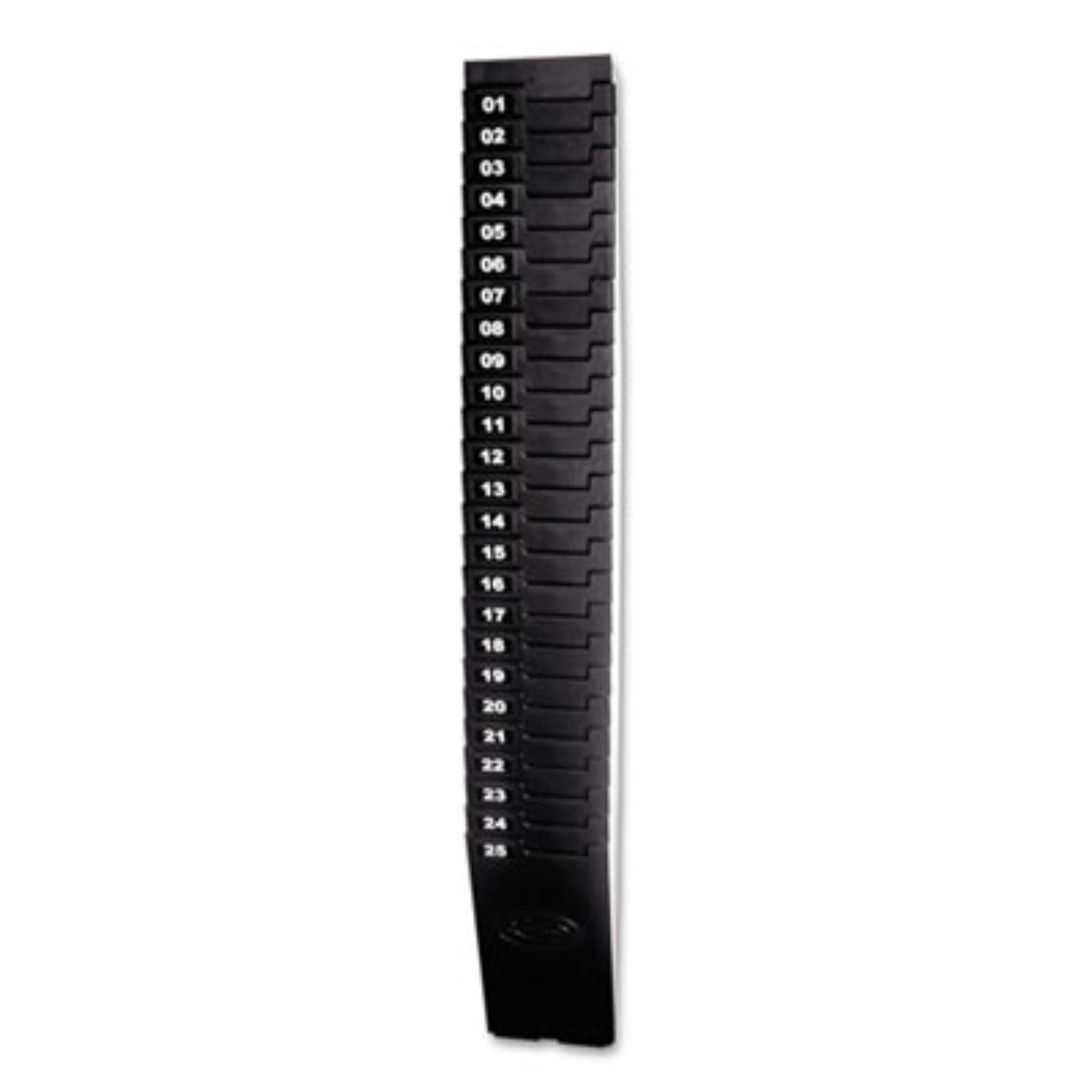 Lathem Time 257EX Expandable Time Card Rack, 25-Pocket, Holds 7-Inch Cards, Plastic, Black