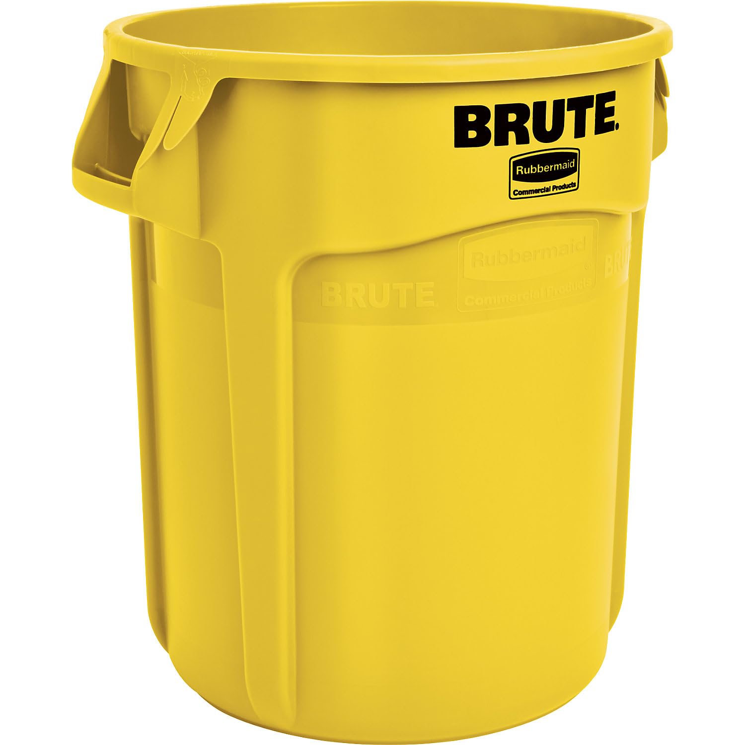 BRUTE 2620 YEL Indoor All-Purpose Waste Bin, Round Container, Yellow, 20-Gal, Sold as 1 Each