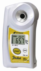 atago 3840 digital hand held pocket refractometer, 0.0-85.0% brix measurement range