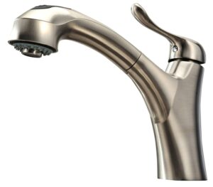 whitehaus collection wh2070952-bn jem collection kitchen faucet, brushed nickel